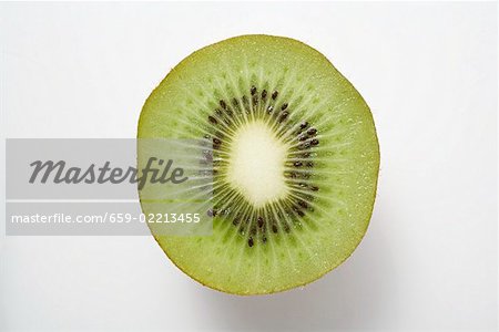 Halbe Kiwi Frucht (Querschnitt) von oben