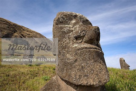 Moai, Rano Raraku, Easter Island, Chile