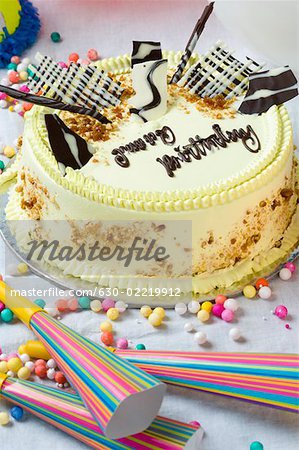 Close-up of a butterscotch cake