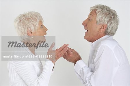 Disputing old couple