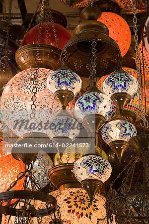 Lamps in istanbul grand bazaar