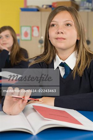 Girl in class