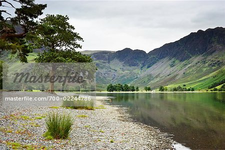 Shore of Lake, Buttermere, Lake District, Cumbria, England