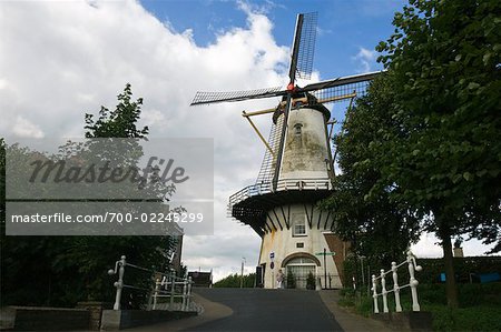 Windmill in Willemstad, South Holland, Netherlands