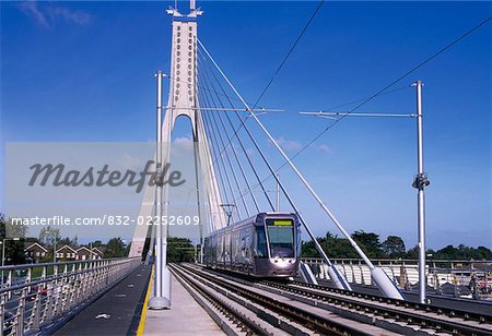Dundrum Bridge, Dublin, Ireland; Luas light rail system
