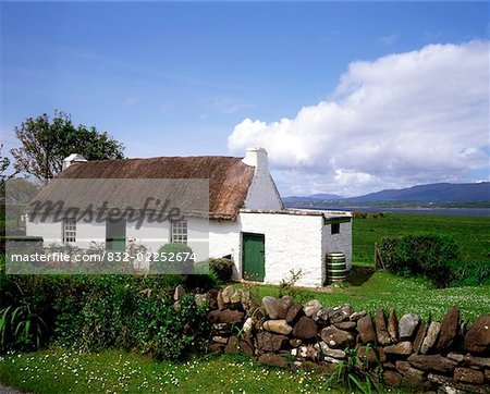 Strohgedeckten Hütte, St. John's Point, Co. Donegal, Irland