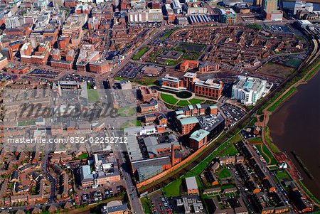 Vue aérienne de Belfast, en Irlande