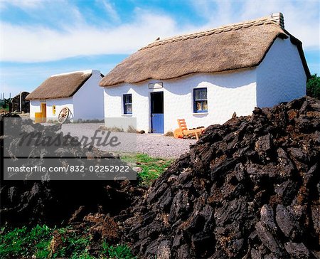 Traditionnels Cottages, Bog Village Museum, Glenbeigh Co Cork