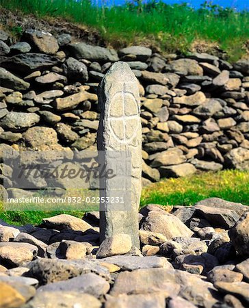 Cross Säule, Gallarus Oratory, Dingle Peninsula, Co Kerry, Irland
