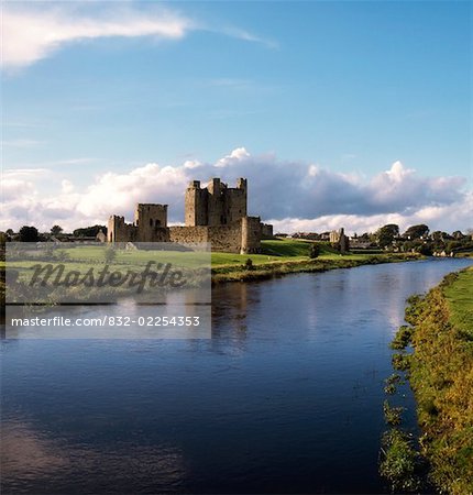 Trim Castle & rivière Boyne, Trim, Co Meath, Irlande