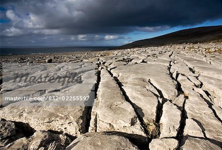 Burren, County Clare, Irland Kalkstein kargen Landschaft