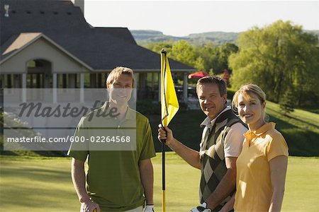 Portrait de golf sur le Green