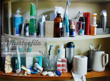 Messy Medicine Cabinet