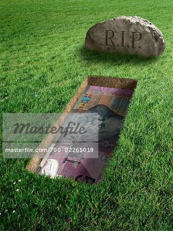 Australian Currency and Tombstone