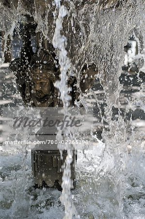 Close-Up of Water Fountain, Paris, France