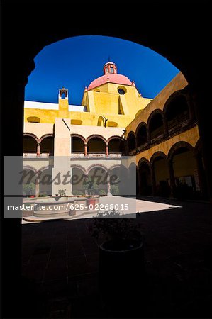 Church viewed through an arch, Church of San Bernardino of sienna, Xochimilco, Mexico