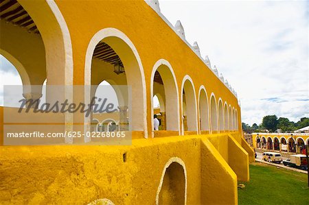 Arcade, einer Kirche, Convento De San Antonio De Padua, Izamal, Yucatan, Mexiko