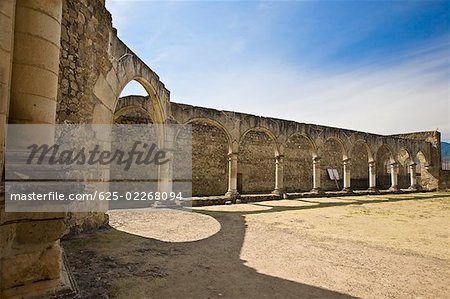 Arcade of a church, Cuilapan Monastery, Oaxaca, Oaxaca State, Mexico