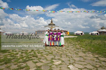 Group of Employees at the Xiri Tala Grassland Holiday Resort, Inner Mongolia, China