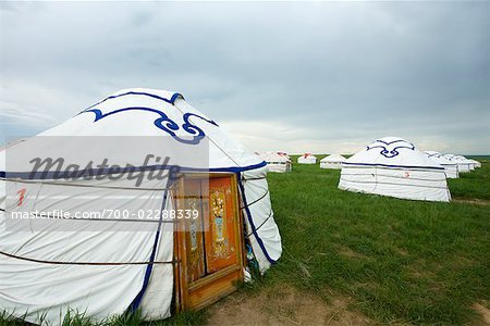 Exterior of Yurt at the Xiri Tala Grassland Resort, Inner Mongolia, China