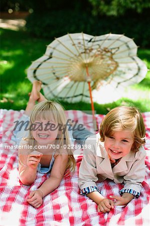 Portrait of Kids Outdoors, Malibu, California, USA