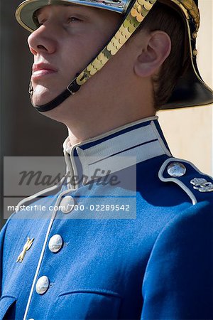 Portrait of Guard at Stockholm Palace, Stadsholmen, Gamla Stan, Stockholm, Sweden