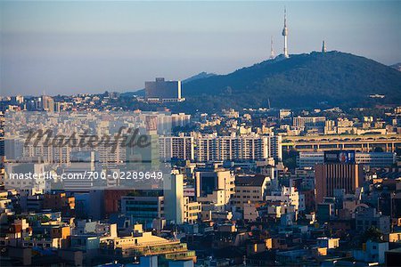 Überblick über die Stadt, Seoul, Südkorea