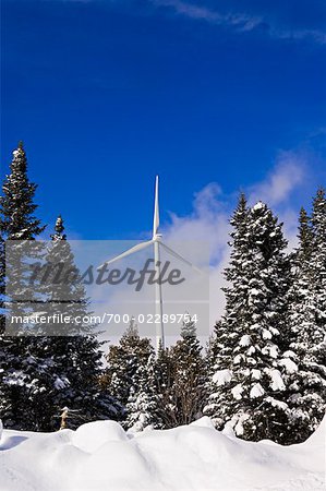 Parc éolien, Gaspasie, Québec, Canada