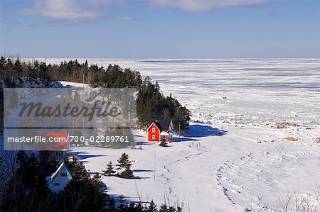 Overview of Icy Lake, Gaspasie, Quebec, Canada