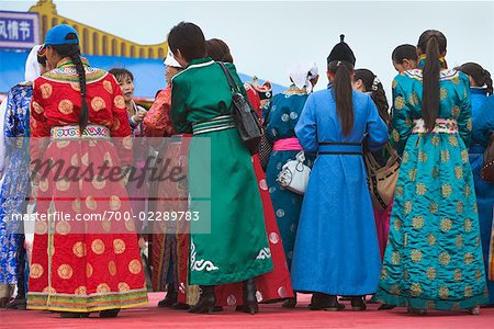 Woman Competing in Traditional Costume Contest, Naadam Festival, Inner Mongolia, China