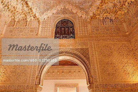 Interior of Alhambra, Granada, Spain