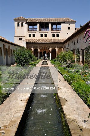 Palacio de Generalife, Alhambra, Granada, Spanien