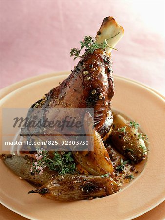 caramelized knuckle of lamb with five berries