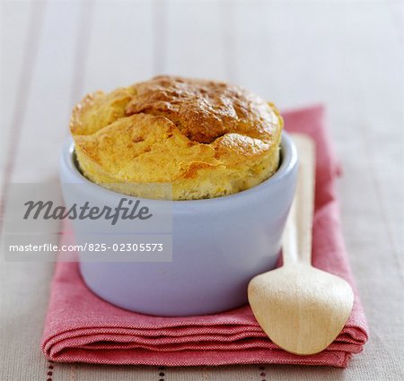 Huhn und Curry-Mousse-Soufflé