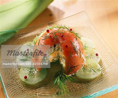 Salmon and aspic dome