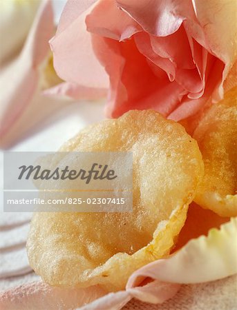 Tempura de pétales de rose