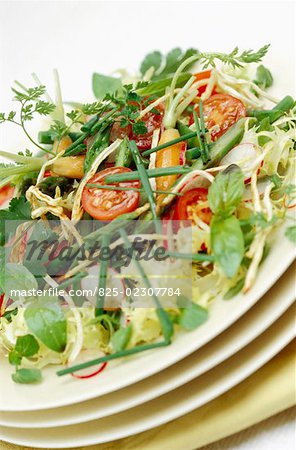 Mixed salad with soya dressing
