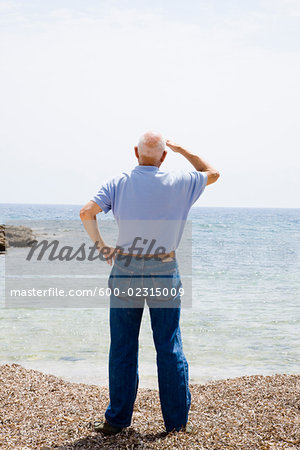 Man Looking Out to Sea