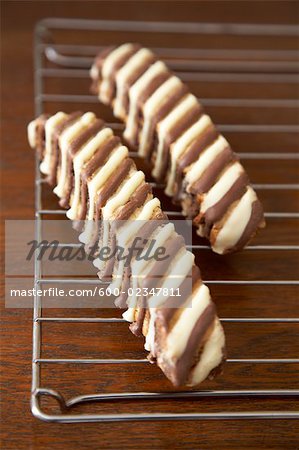 Schokolade und Vanille Biscotti auf Kühlung Rack