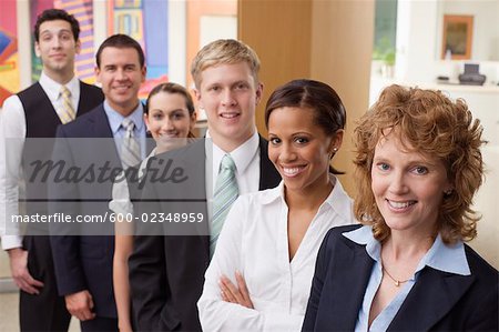 Portrait of Business People in Line