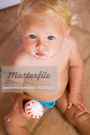 Baby Eating Ice Cream Cone