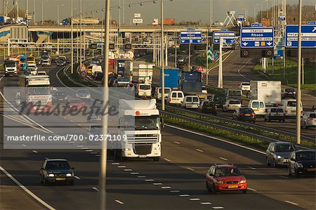 Overview of Highway, Europort, Rotterdam, South Holland, Netherlands
