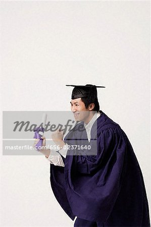 Man with diploma