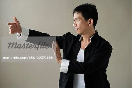 Man in martial arts pose