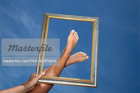 Woman Framing her Feet