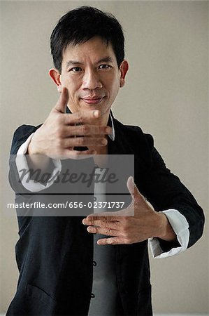 Man in martial arts pose