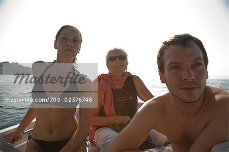 Group of People on Speedboat, Mallorca, Baleares, Spain