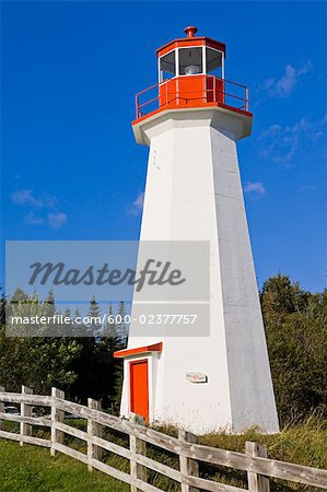 Leuchtturm von Zaun, Grande Bergeronne, Cote Nord, Quebec, Kanada