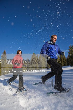 Couple de la raquette, Breckenridge, Colorado, USA