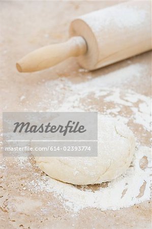 Rolling pin and dough